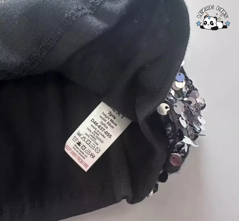 LEZONKIDS - Wholesale Sequin Dress Black Girl Skirt Princess Children Cute Elegant Short Sequin Skirts